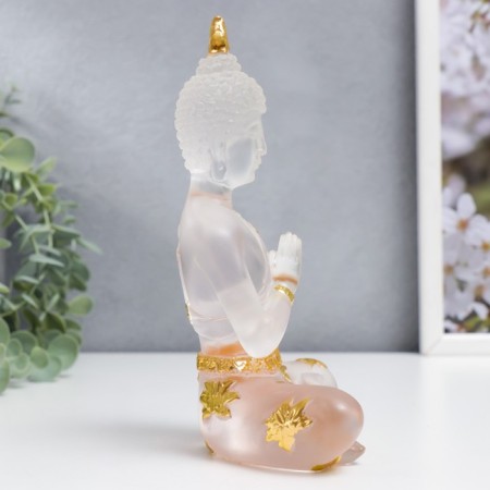 Souvenir Polystone "Buddha Anjali Mudra - Prayer" Transparent 18x12x6 cm-1