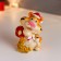 Piglite Polystone "Red Tigerick in a New Year's cap with gold in a bag" MIX 11x7x8.5 cm