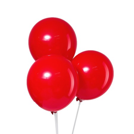 Latex ball 12 ", pastel, set 12 pcs., Red color-1