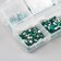Decor for creativity Glass "Rhinestones. Blue Zircon" d = 2-4.8 mm nr 1188 pcs 6x8x1.5 cm