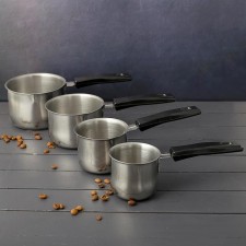 A set of Turks for stainless steel coffee with aroma handles, 4 items: 300 ml, 250 ml, 180 ml, 140 ml