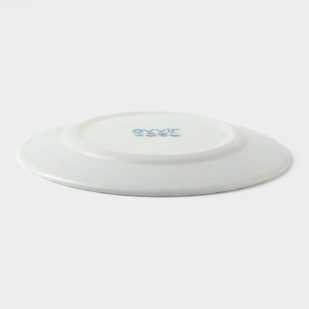 Plate dessert shade "Fern sheet", d = 21.5 cm, glass ceramic, white color-2
