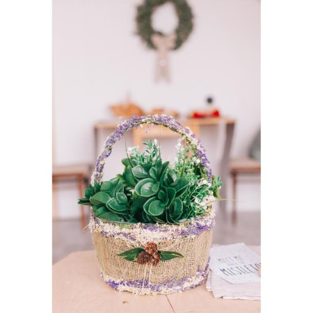 Set of baskets "Bow", 2 pcs, 21 × 21 × 13/29 cm, 17 × 17 × 12/25 cm, grass-5
