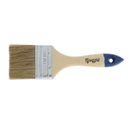 Brush flat tundra, natural bristles, wooden handle, 2.5 ", 63 mm-3