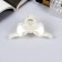 Hair crab "gloss" bow Bullet, 8 cm, white