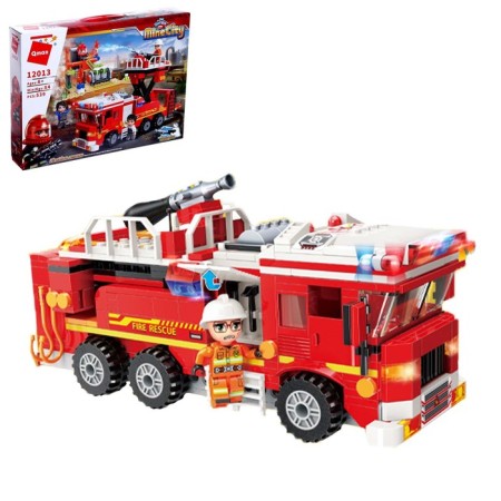 Designer Firefighters "Fire Machine", shoots with water, 4 minifigurs and 539 parts