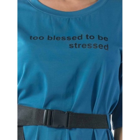 Платье женское too blessed to be stressed, размер 44, цвет индиго-4
