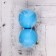 Set of balls plastic D-8 cm, 2 pcs "matte" blue
