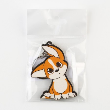 Key keychain wooden "dog with ears" 4.7 x 6 cm-4