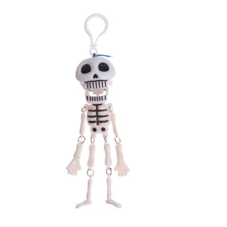 Skeleton suspension, white, with black eyes