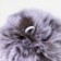 Pompon Artificial fur "Gray with white tips" d = 9 cm