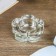 Glass of glass per 1 candle "Flower" transparent 2.5x6.5x6.5 cm