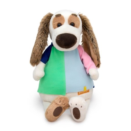 Soft toy "Bartholomew in a multi -colored T -shirt", 33 cm