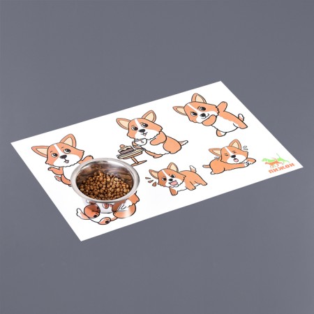 Rug for a bowl "Pigger" 43 x 28 cm "dog emotions"-1
