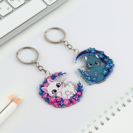 Key keychain 2 pcs "cats"-2