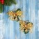 Jewelry decoration "Winter Miracle" (set 2 pcs) Ball flower, 12x11 cm, gold