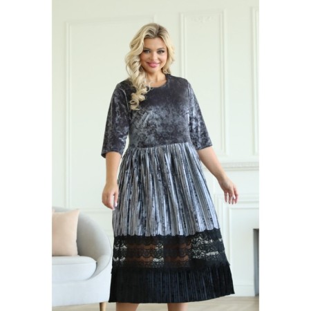 Women's dress, size 60, gray color-2