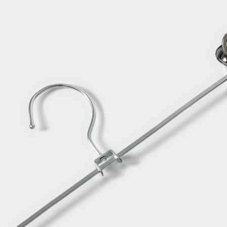Pan for trousers and skirts with clamps, 30 × 10 cm, silver color-4