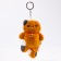 Soft toy "cat" on a key fob, 14 cm, brown color