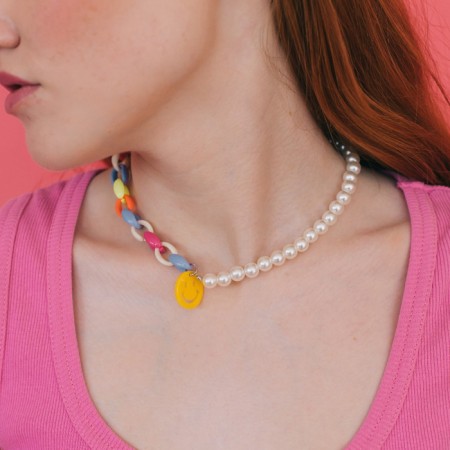 Beads "Smile" with pearls, ball No. 10, color, l = 40 cm-2