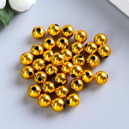 Beads for creativity plastic "yellow gold" set of 20 g 1x1 cm