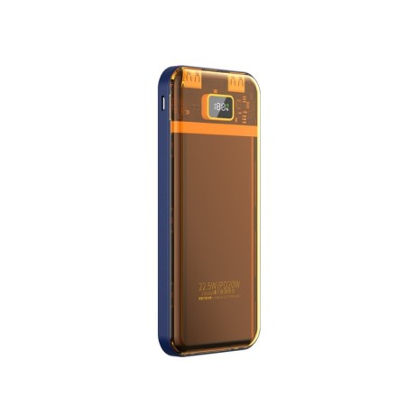 External BYZ W91, 10,000 mAh, 2 USB, 1 Type-C, 22.5 W, 3 A, PD, Orange, Orange-1