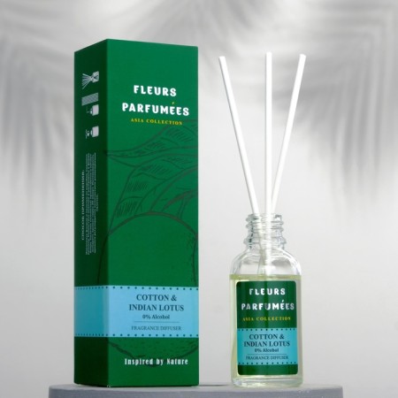 Fleurs Diffusor, 30 ml, Cotton & Indian Lotus