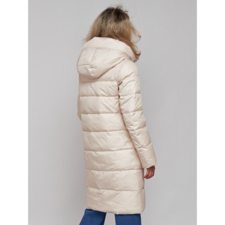 Coat insulated winter female, size 48, color light-beige-6