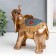 Souvenir Polystone "Golden Elephant in Blue Popone with Tasses" MIX 20x10.5x22 cm
