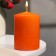 Candle - Aromatic "juicy mango" cylinder, 5.6x8 cm
