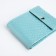 Women's wallet on the button, blue color