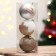 Christmas balls New Year's “Miracles!” Time, for the New Year, plastic, d = 8, 3 pcs., Color white gold