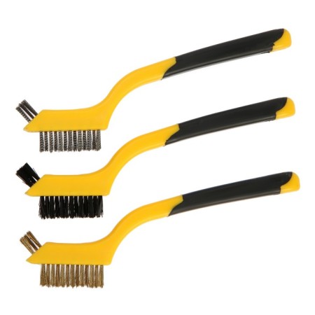 A set of brushes of metal tundra, two -component handles, small, 3 pcs.-2