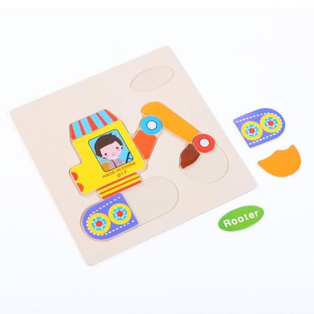 Children's wooden frames-lodges "Transport" 15 × 15 × 0.5 cm, mix-6