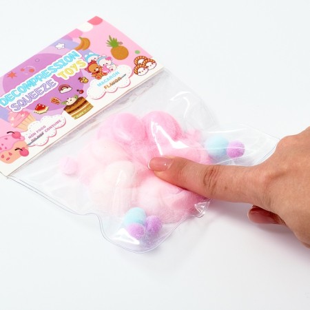 Squish anti -stress - Taba Law toy, with fluffy sprinkling, mix-7