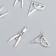 Decor for creativity Metal "Rine and Circular" silver set 6+6 pcs 1.8x2.5 cm 1x2.7 cm