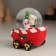 Souvenir Polystone Water Ball "New Year's train" set 4 pcs 26x5.4x8.7 cm