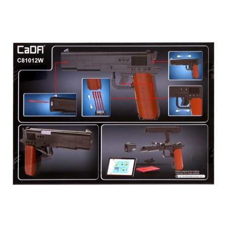 Designer Weapon Techno Pistol, 332 parts, 6 bullets, shoots-12