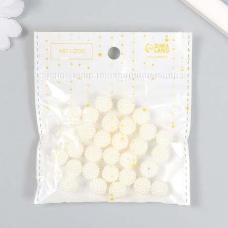 Beads for creativity plastic "lamb pearl physalis" set of 30 pcs 1.1x1.1x1.1 cm-3