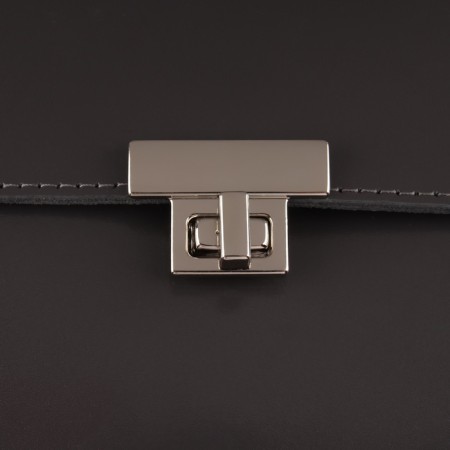 Bag -shaped fastener, 3.9 × 2.6 cm, pearl silver color-4