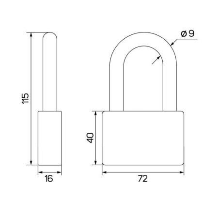 Locking castle, type 6, 80 mm, long stuff-2