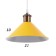 Lamp Bayerlux 1244/1yl E27 40W yellow 22x22x8.5-108 cm