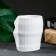 Kashpo - organizer "Geometric head" white, 0.15 l / 9x9x7.5cm