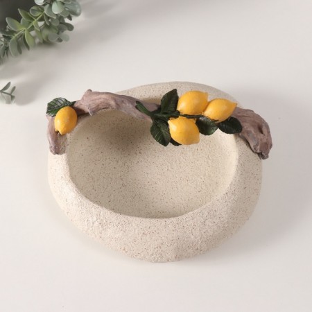 Souvenir Polystone stand "A branch with lemons above the bowl" 18x22x10.5 cm-4