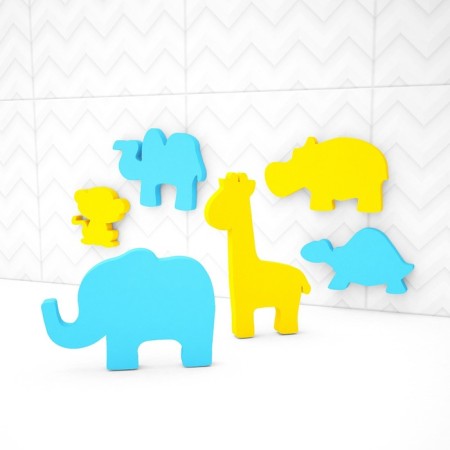 Developing set of stickers for playing in the battery "Zoo", 6 elements