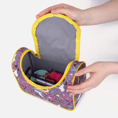 Lightning cosmetic bag, pink color-3