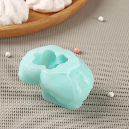Silicone Mold "Bunny Back", 6 × 4.1 × 3.6 cm, Biryuzovoy color-2