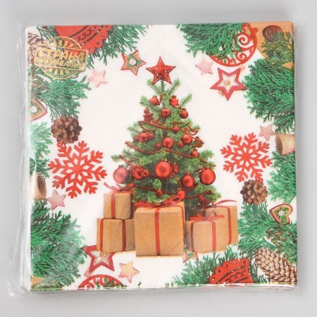 Paper Napkins "Christmas tree", set, 20 pcs., 33 × 33 cm-2