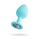 Anal plug Brilliant, silicone, mint color, 8 cm, d = 3 cm