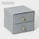 Box LADOOM "Francesca", 2 drawers, 22 × 22 × 20.5 cm, gray-blue
